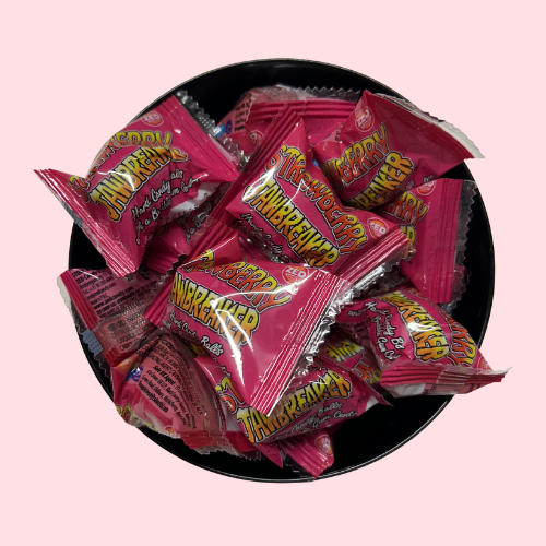 Rode Jawbreaker Strawberry snoepjes, per stuk verpakt
