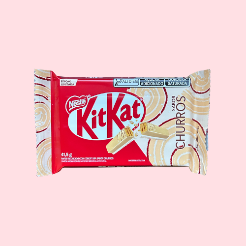 Kitkat Churros rood creme verpakking met kitkat logo