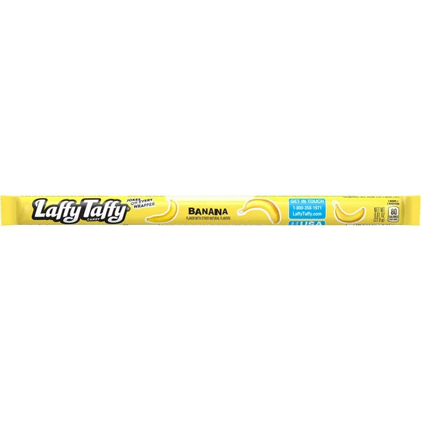 Gele Laffy Taffy Banana snoepstick met bananen