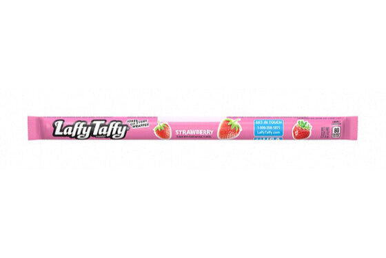 Roze Laffy Taffy Strawberry snoepstick met aardbeien