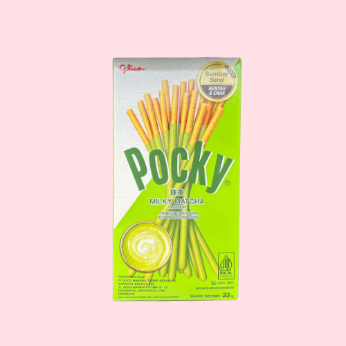 Pocky Green Matcha smaak met groen witte verpakking