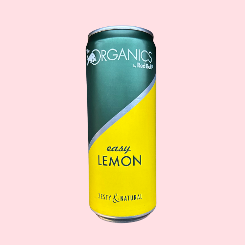 Red Bull Organics Easy Lemon smaak groen geel blik