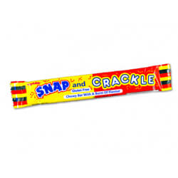 Snap and Crackle snoepstick in rood en geel