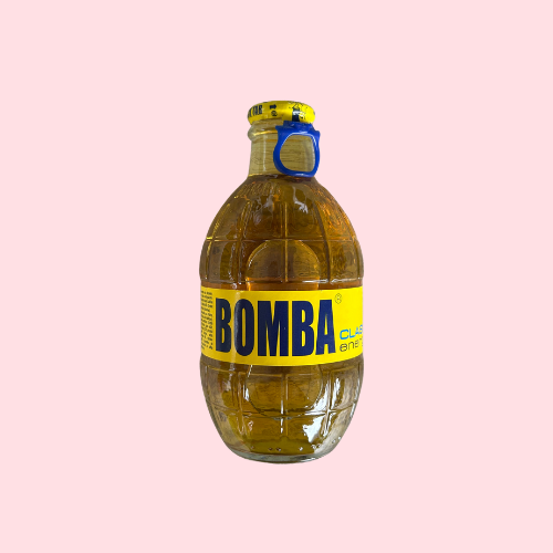 Gele granaatvormige Bomba Classic fles