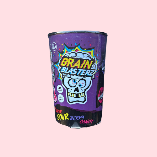 Brain Blasterz Berry Tub paars met skelet logo 