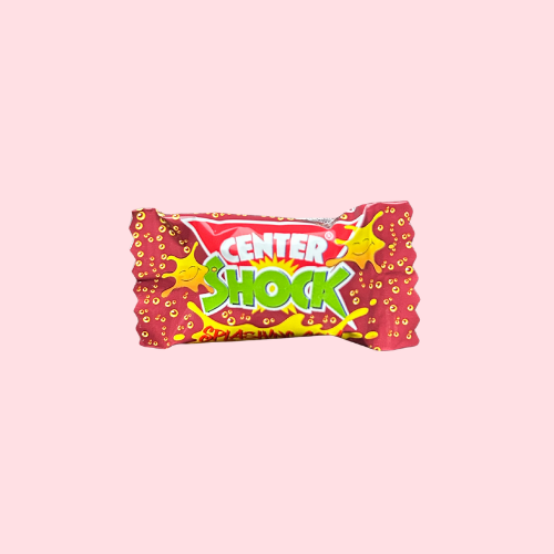 Center Shock Splashing Cola zure kauwgom in bruine verpakking