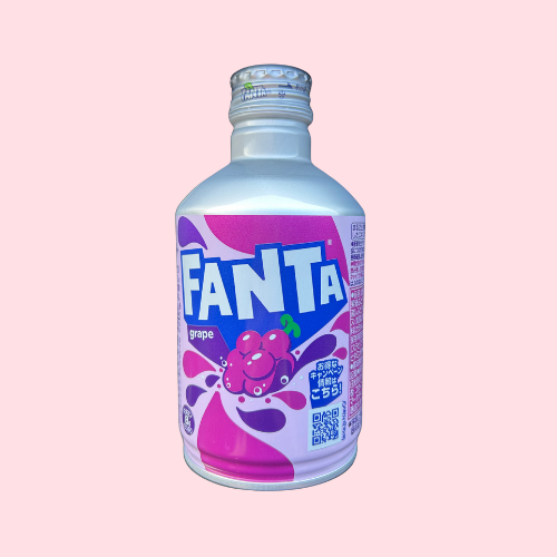 Fanta Japan Grape paars blikje met druif en fanta logo
