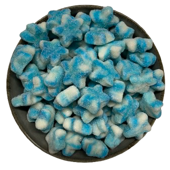 Gezuckerte Twist Sterne Blau