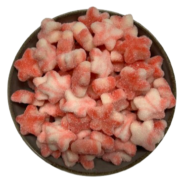 Gezuckerte Twist Sterne Rosa