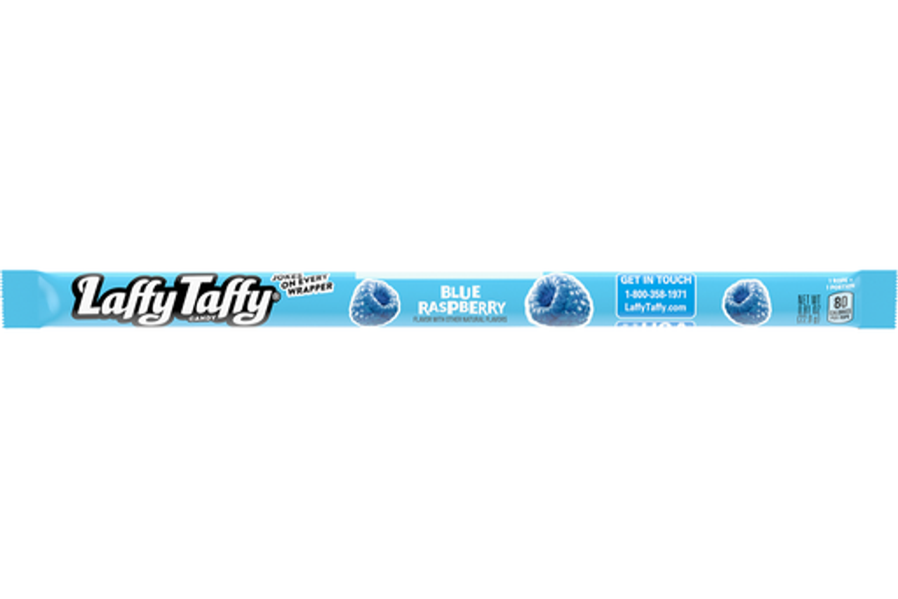 Blauwe Laffy Taffy Blue Raspberry snoepstick