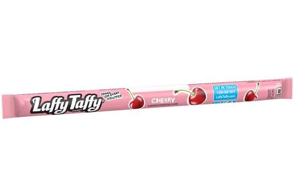 Roze Laffy Taffy Cherry snoepstick met kersjes