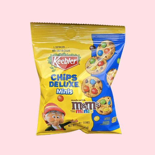M&M’s Bite Size Cookies in geel-bruin zakje met koekjes