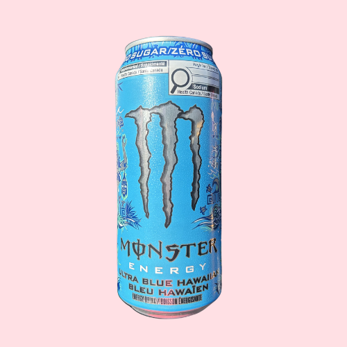 Monster Ultra Blue Hawaiian blauw blikje met monster logo