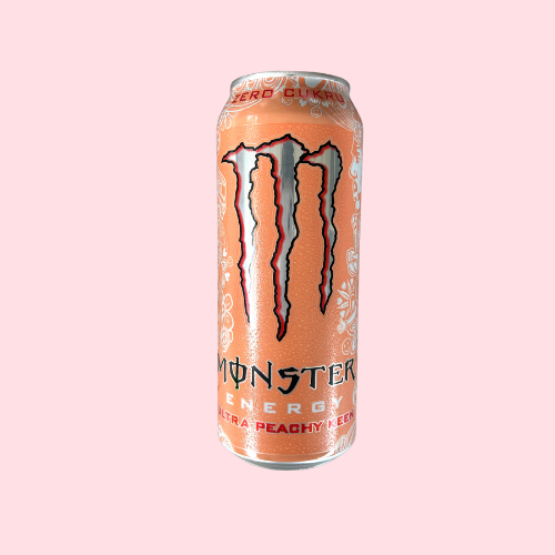 Oranje Monster Ultra Peachy Keen blikje met grote M