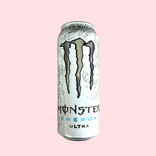 Wit Monster Ultra White blikje met M-logo
