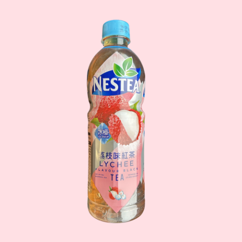 Nestea Lychee Black Tea met nest logo en blauwe dop