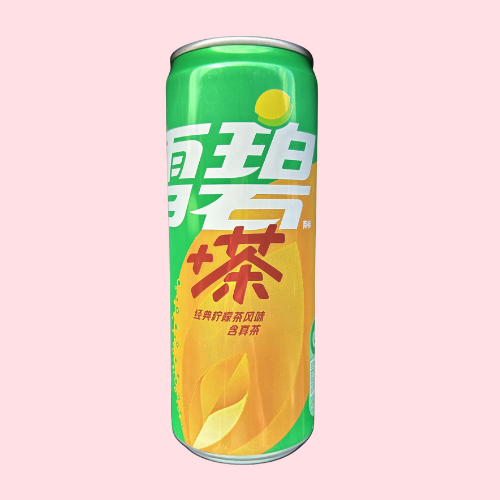 Sprite Lemon Tea groen geel blikje met sprite Aziatisch logo