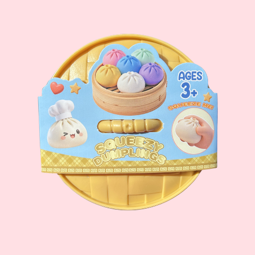Squishy Bun Dumpling Big Box blauw verpakking met squeeze dumpling 