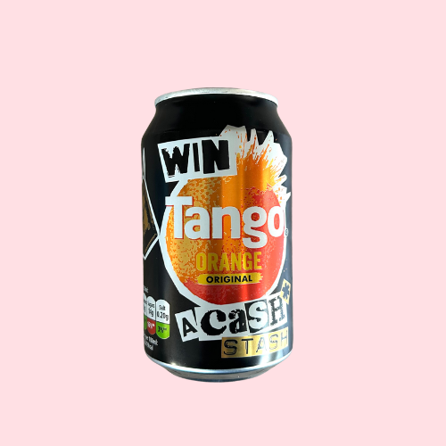 Matzwart Tango Orange blikje met oranje sinaasappelafbeelding